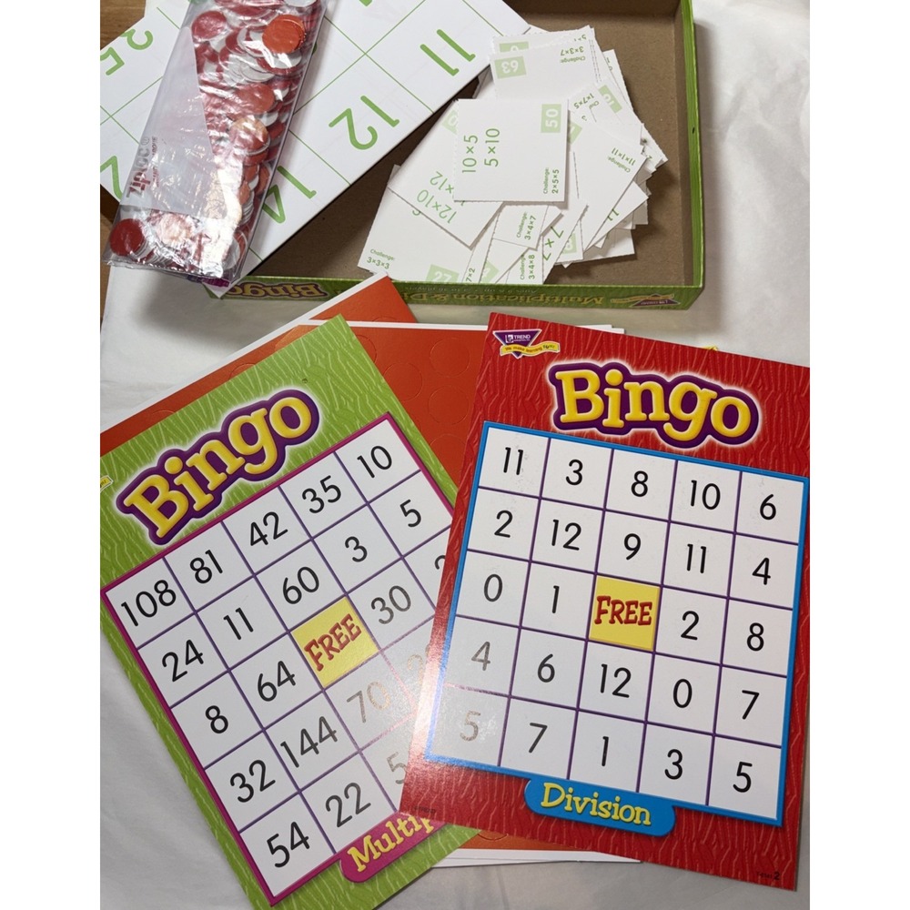 Multiplication & Division Bingo Educational Math Games - Picture 3 of 3